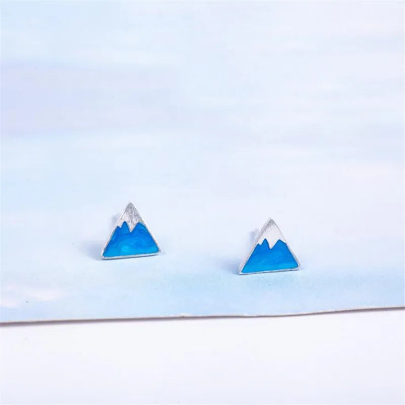 Triangle Iceberg Stud Earrings