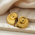 Stud Earrings Shell Snail Woman