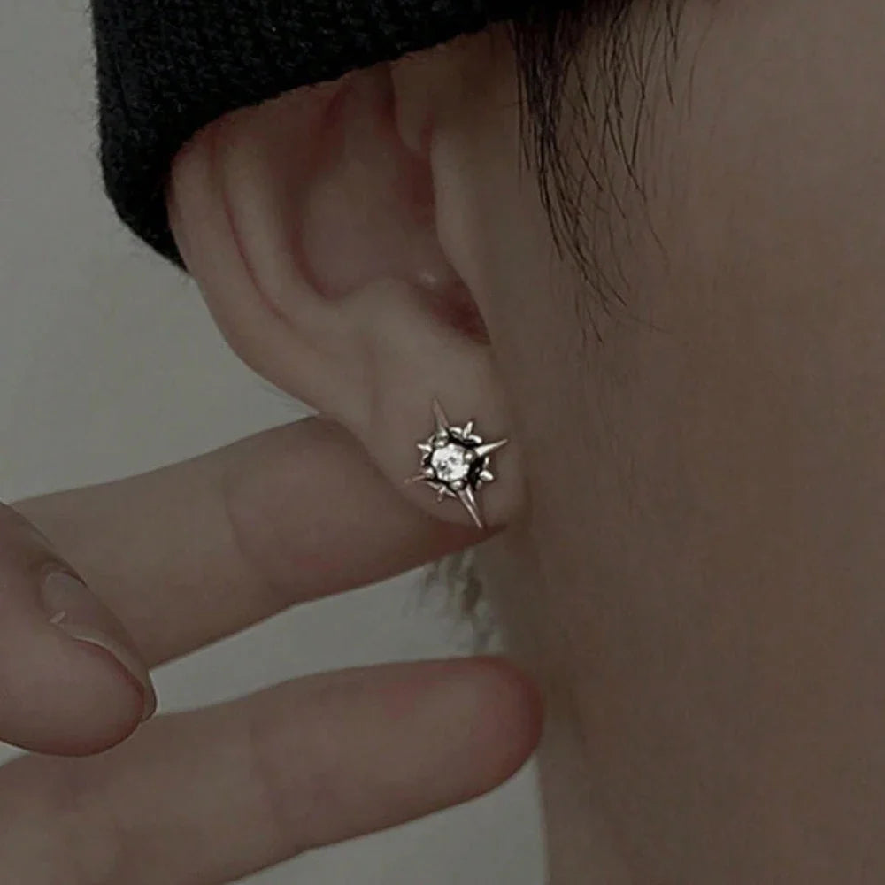 Star Stud Earrings for Men