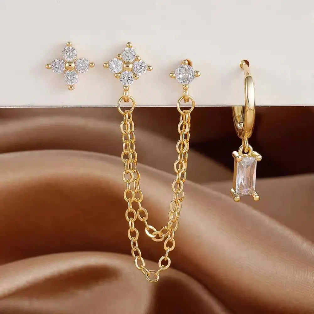 Crystal Star Stud Earrings