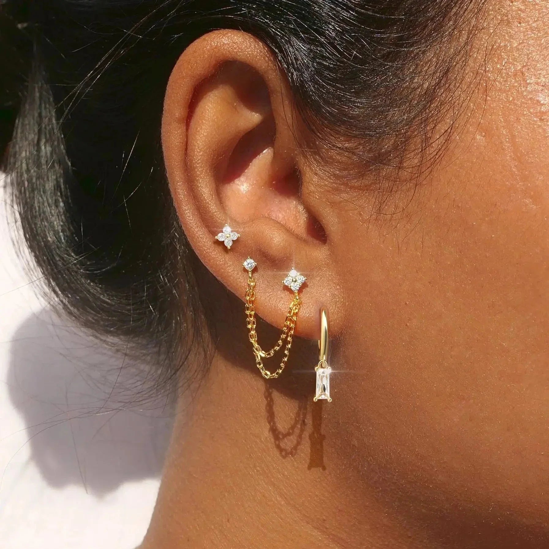 Crystal Star Stud Earrings