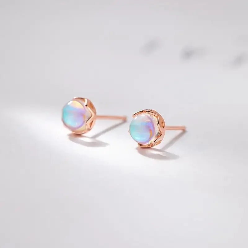 Moonstone Stud Earrings for Women