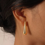 Fine Stud Earrings Water Drop