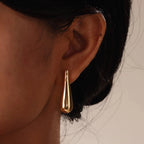 Fine Stud Earrings Water Drop