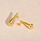Fine Stud Earrings Water Drop