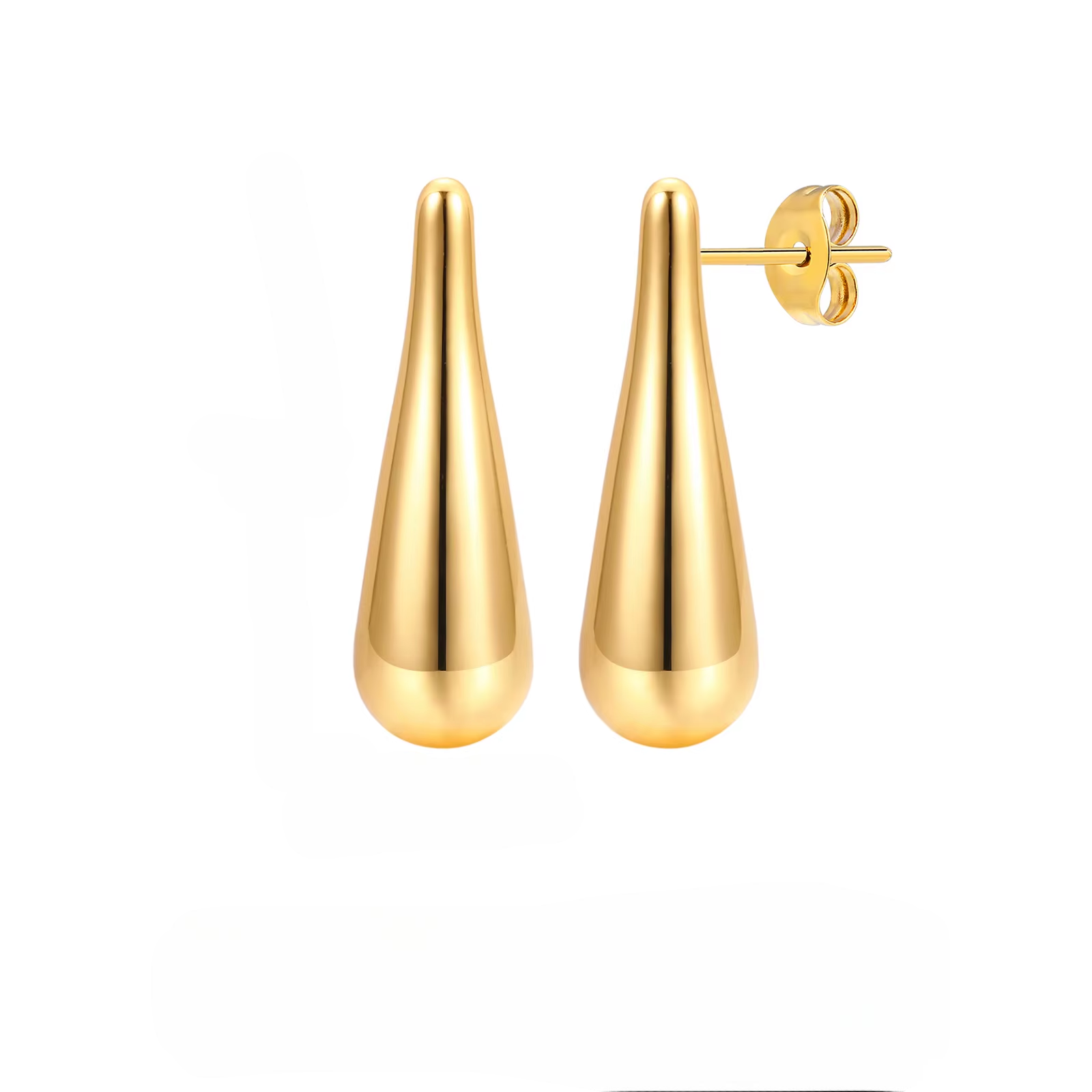 Fine Stud Earrings Water Drop