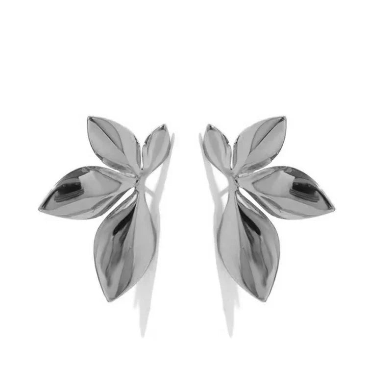 Silver Flower Stud Earrings