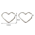 Large Heart Stud Earrings