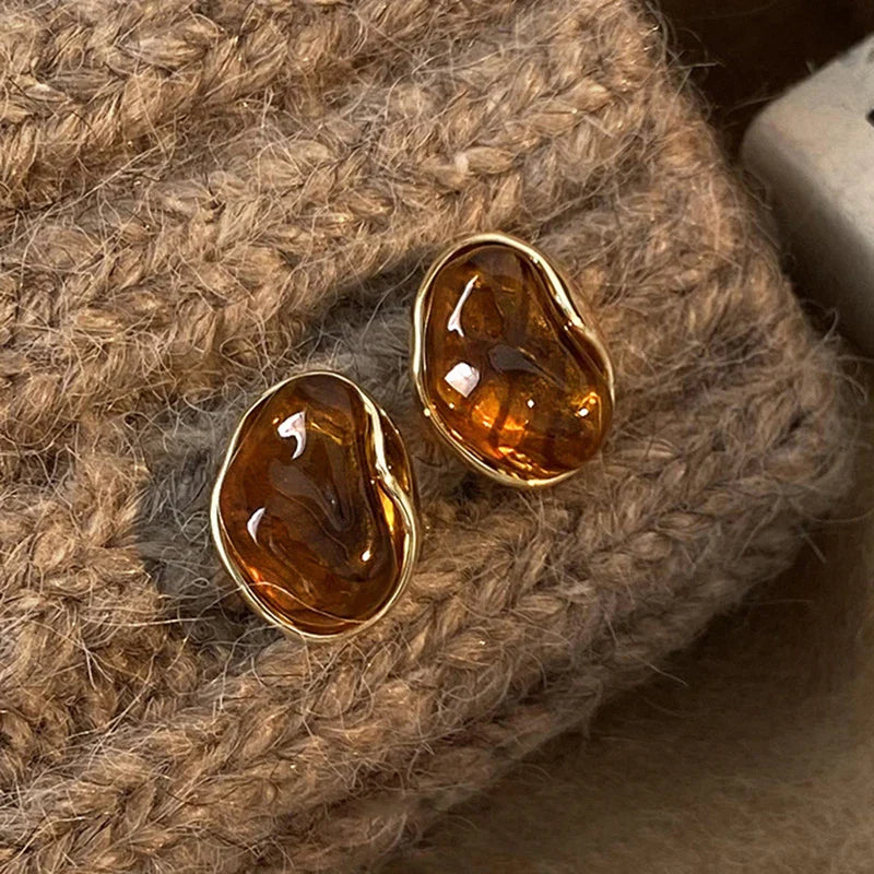 Tiger Eye Stud Earrings for Women's Protection