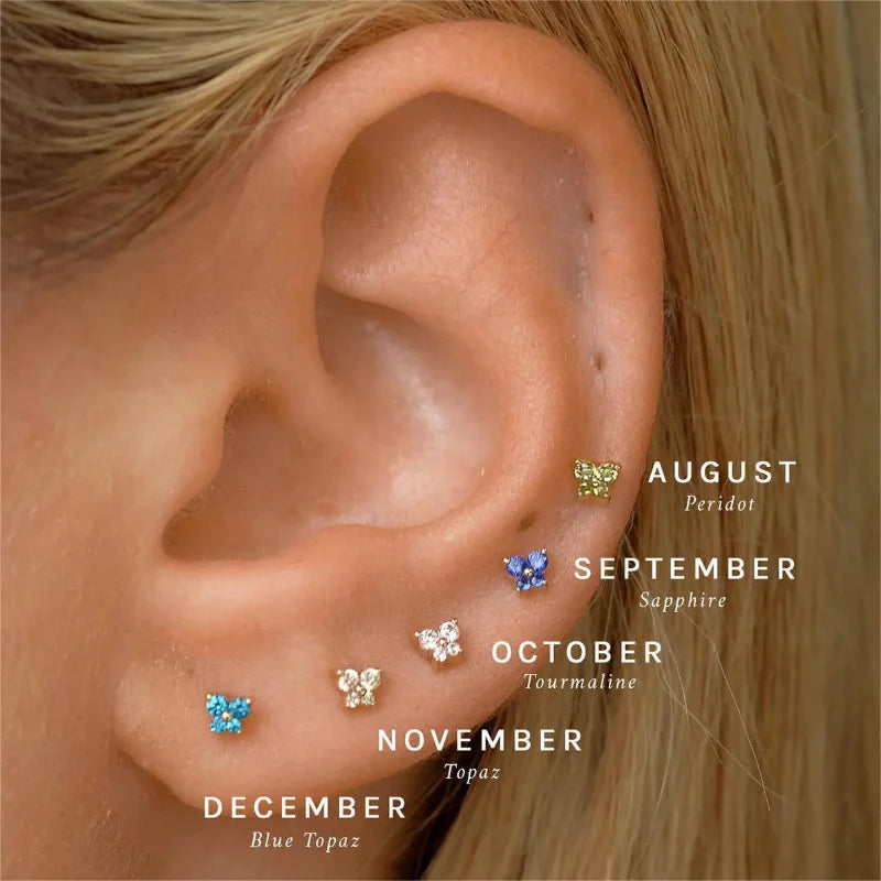 Birthstone Stud Earrings