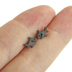 Black Shark Stud Earrings