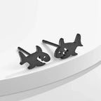 Black Shark Stud Earrings