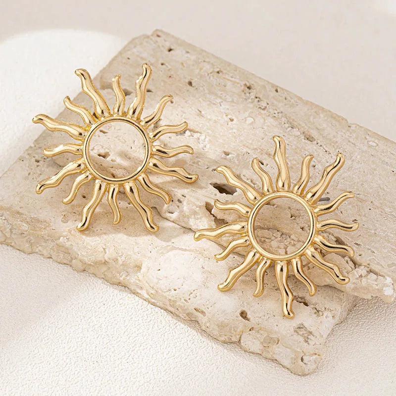 Boucles d'Oreilles Clou Soleil Femme
