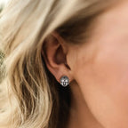 Boucles d'Oreilles Clou Tête de Bouddha argent