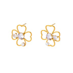 Four-Leaf Clover Stud Earrings Lucky Charm