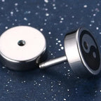 Yin Yang Stud Earrings for Men