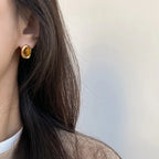 Oval Stud Earrings Tiger's Eye