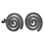 Black Spiral Stud Earrings