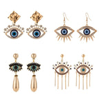 Earrings Against the Evil Eye Blue Greek Turkish Mataki Matiasma