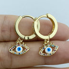 Earrings Against the Evil Eye Blue Greek Turkish Matiasma Mataki