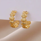 Boucles d'oreilles coquillage pour femme or