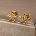 Boucles d'oreilles coquillage pour femme étoiles de mer or