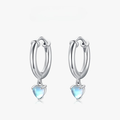 Heart Fertility Moonstone Hoop Earrings