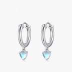Heart Fertility Moonstone Hoop Earrings