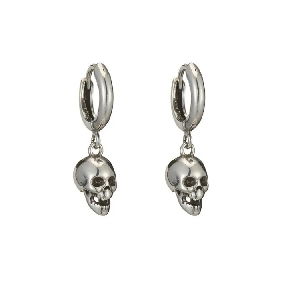Skull Hoop Earrings