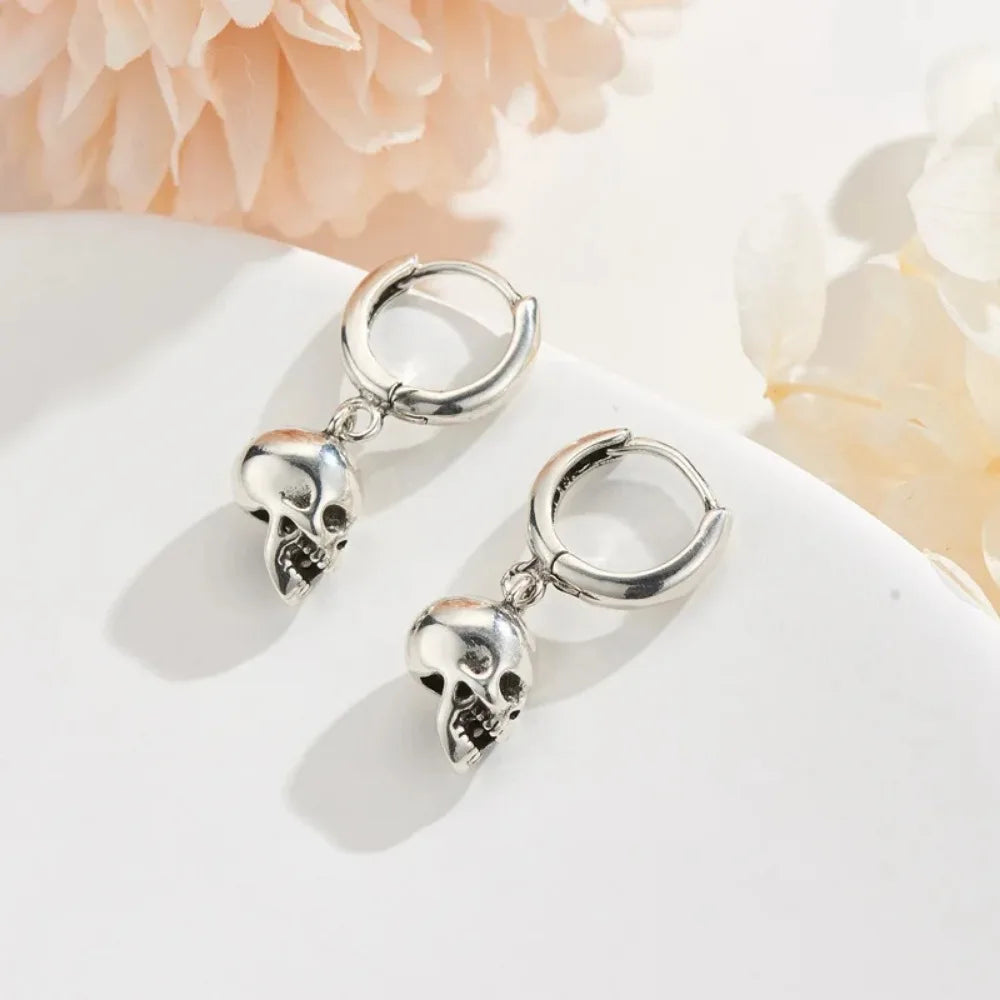 Skull Hoop Earrings