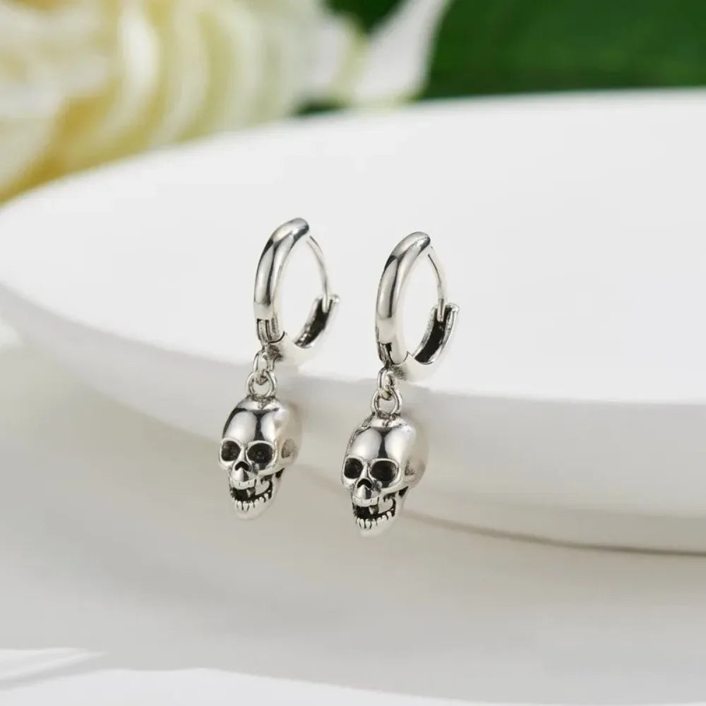 Skull Hoop Earrings