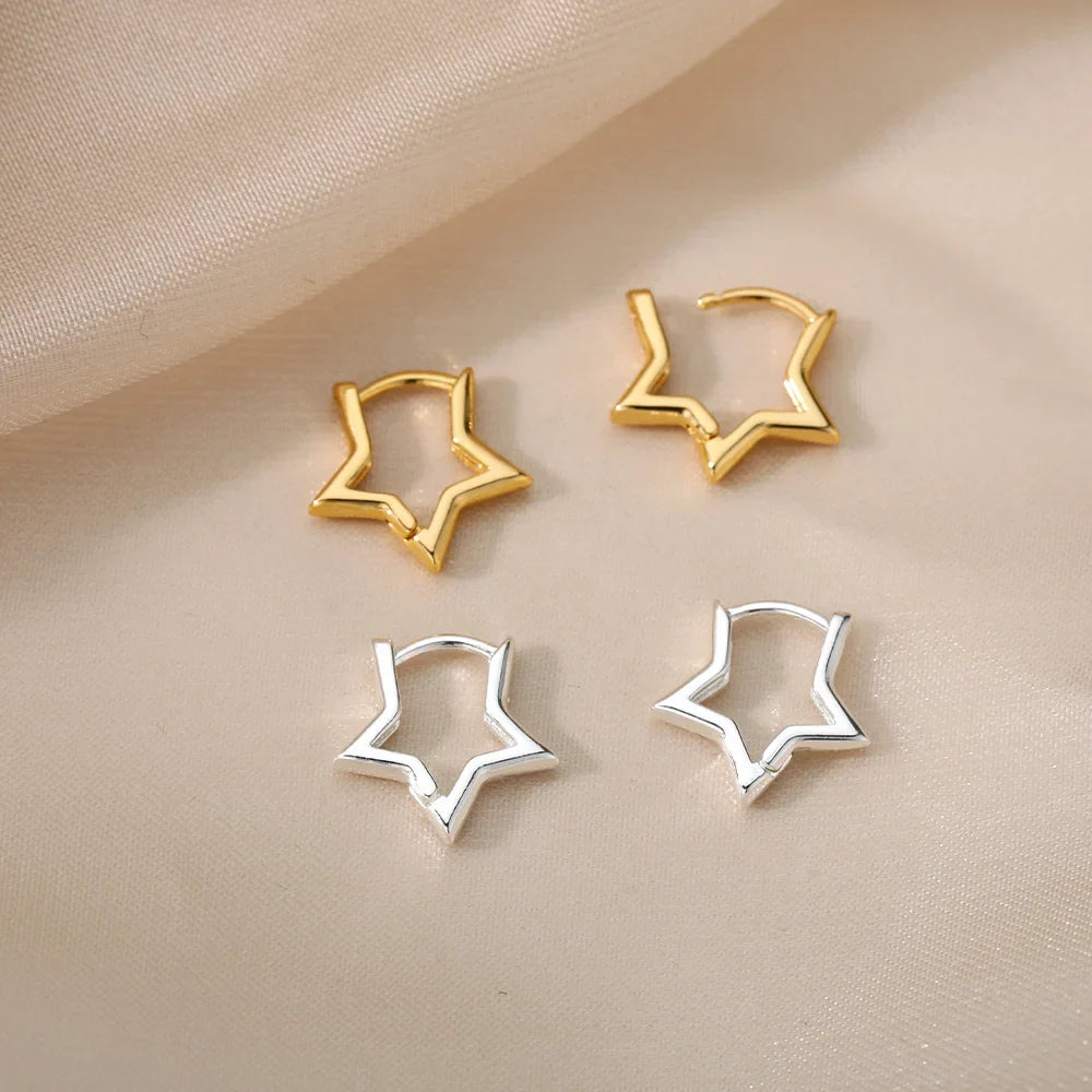 Star Hoop Earrings