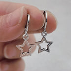 Star Hoop Earrings for Men or Women