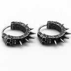 Gothic Skull Hoop Earrings