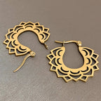 Mandala Hoop Earrings for Women
