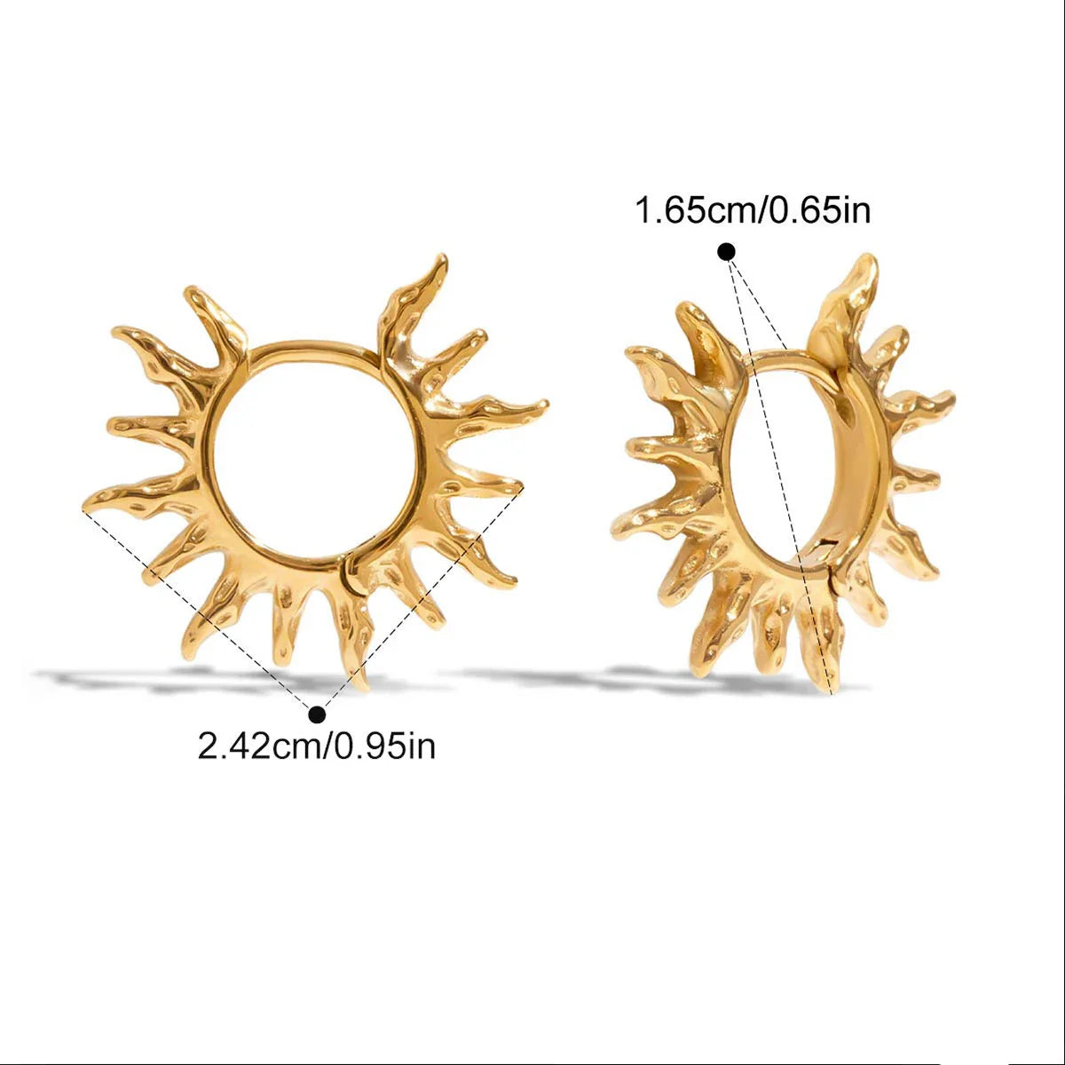 Sun Hoop Earrings