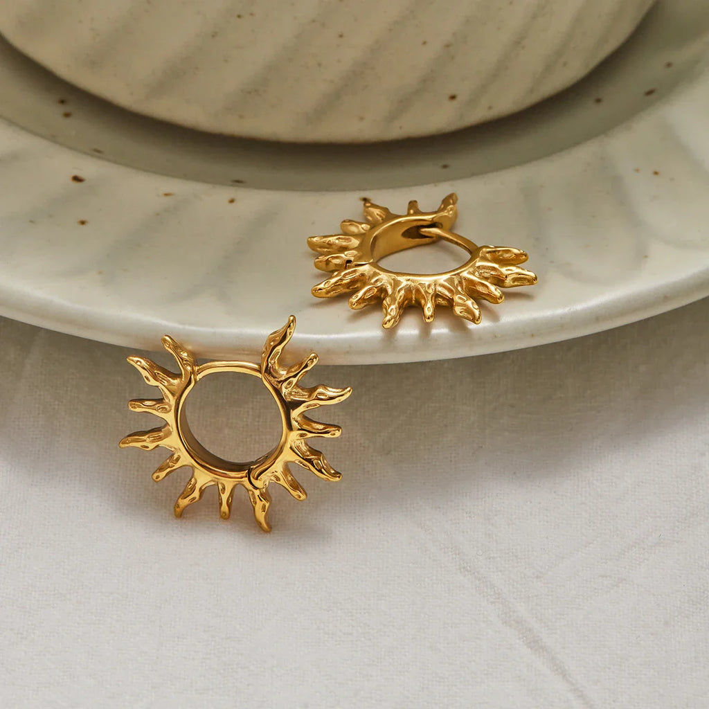 Sun Hoop Earrings