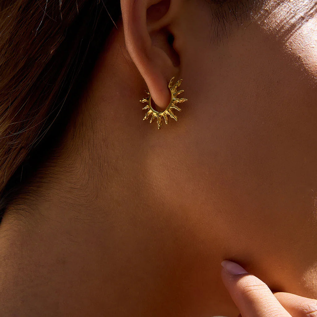 Sun Hoop Earrings