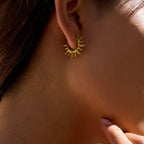 Sun Hoop Earrings