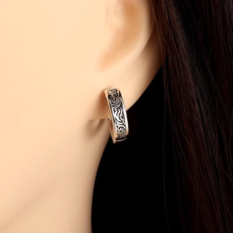 Nordic Viking Hoop Earrings