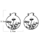 Boucles d'Oreilles Créoles Vintages Champignons