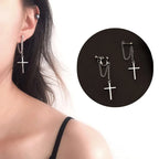 Boucles D'Oreilles Croix Rock