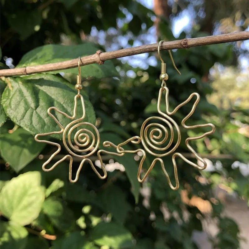 Sun Style Dangle Earrings