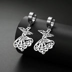 Boucles d'oreilles pendantes pour femme Ramadan arabe argent