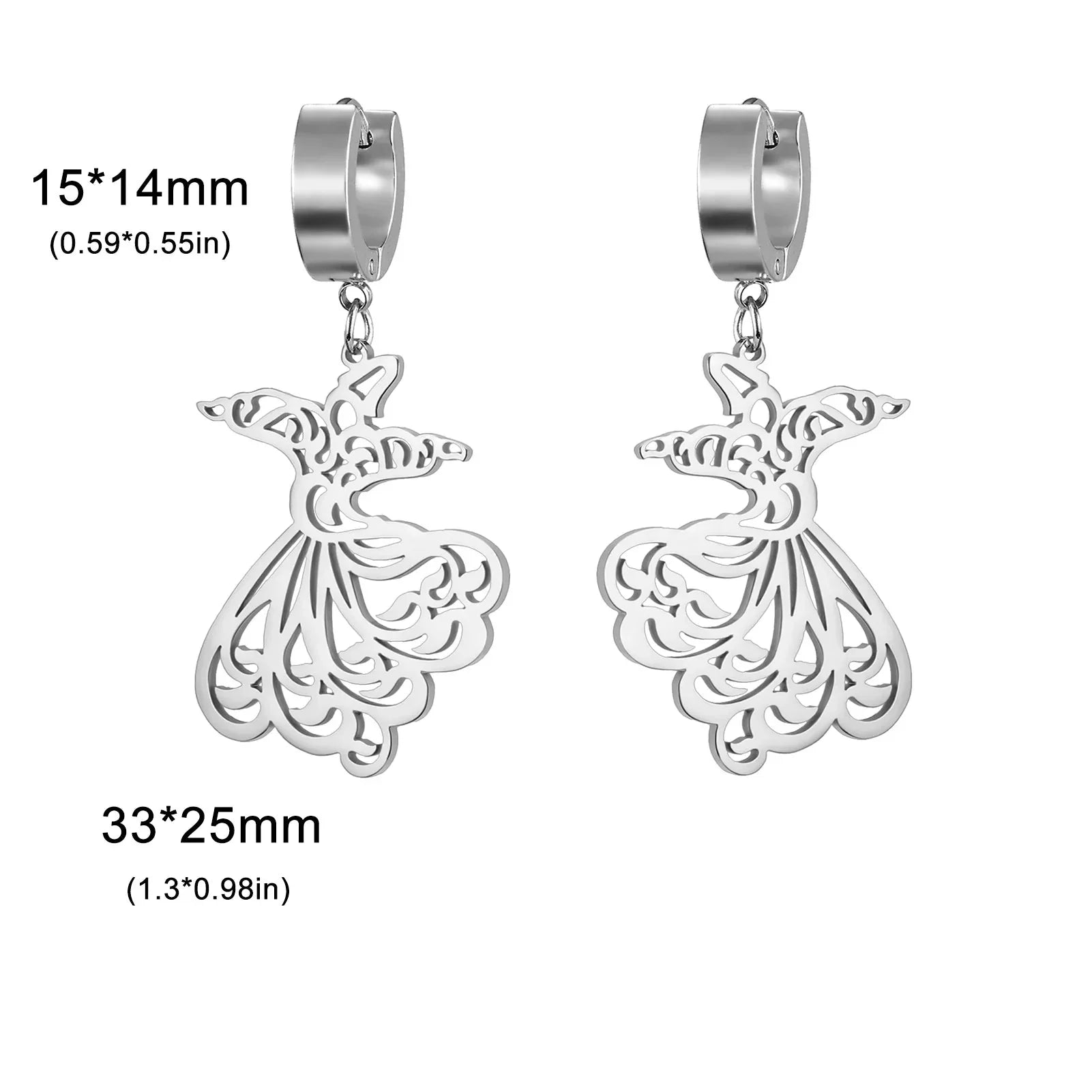 Boucles d'oreilles pendantes pour femme Ramadan arabe