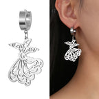 Boucles d'oreilles pendantes pour femme Ramadan arabe argent