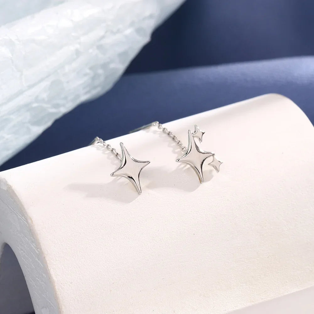 Different Hanging Charm Star Earrings