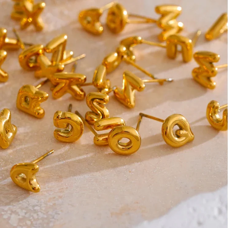 Boucles d'oreilles personnalisées avec initiale