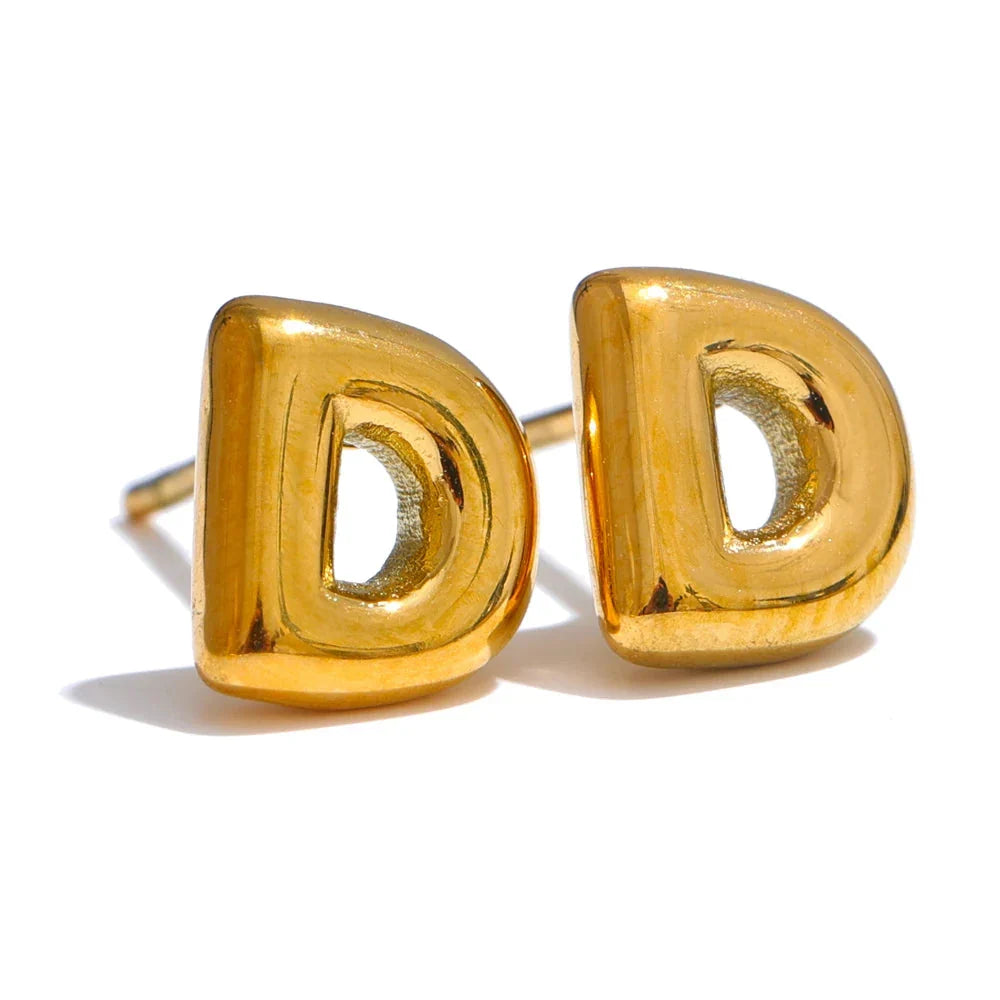 Boucles d'oreilles personnalisées avec initiale d