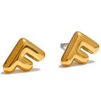 Boucles d'oreilles personnalisées avec initiale f